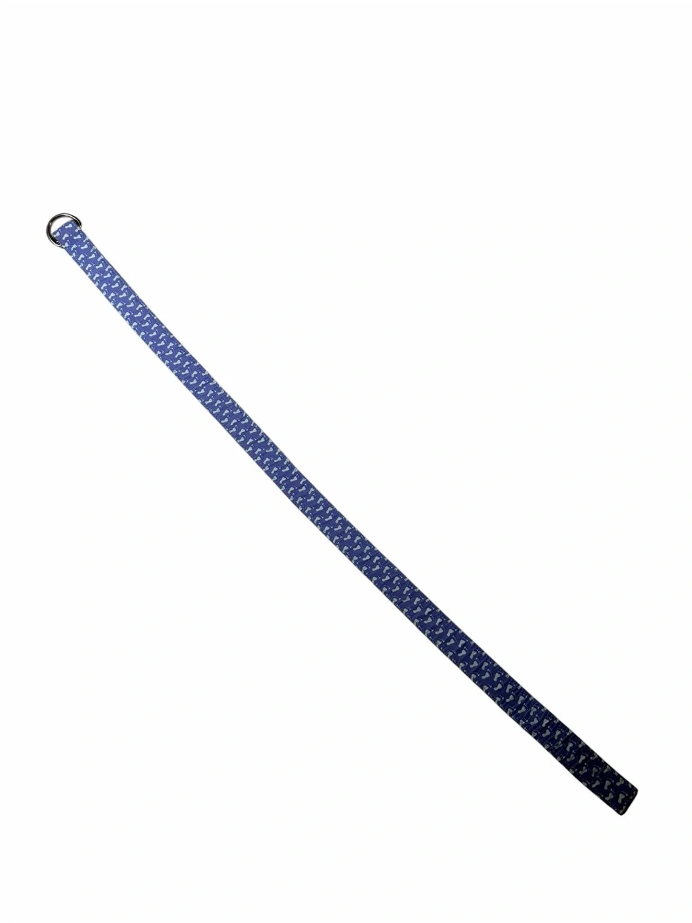 Vineyard Vines Unisex M Footprint Feet Print D-Ring Belt Blue Cotton Preppy Y2K